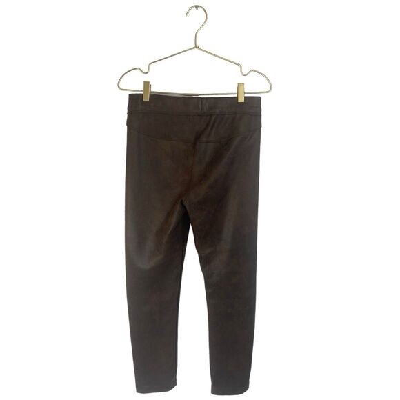 MAX Edition Pants Women Size M Faux Leather Leggings Brown Pull-On Stretch 626 - Picture 2 of 7